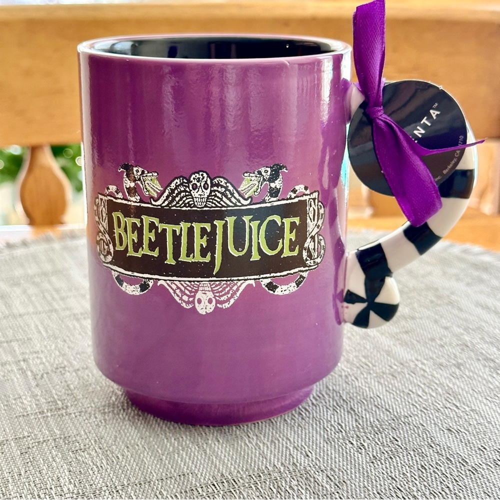 BEETLEJUICE purple ceramic mug by Magenta BRAND NEW!!